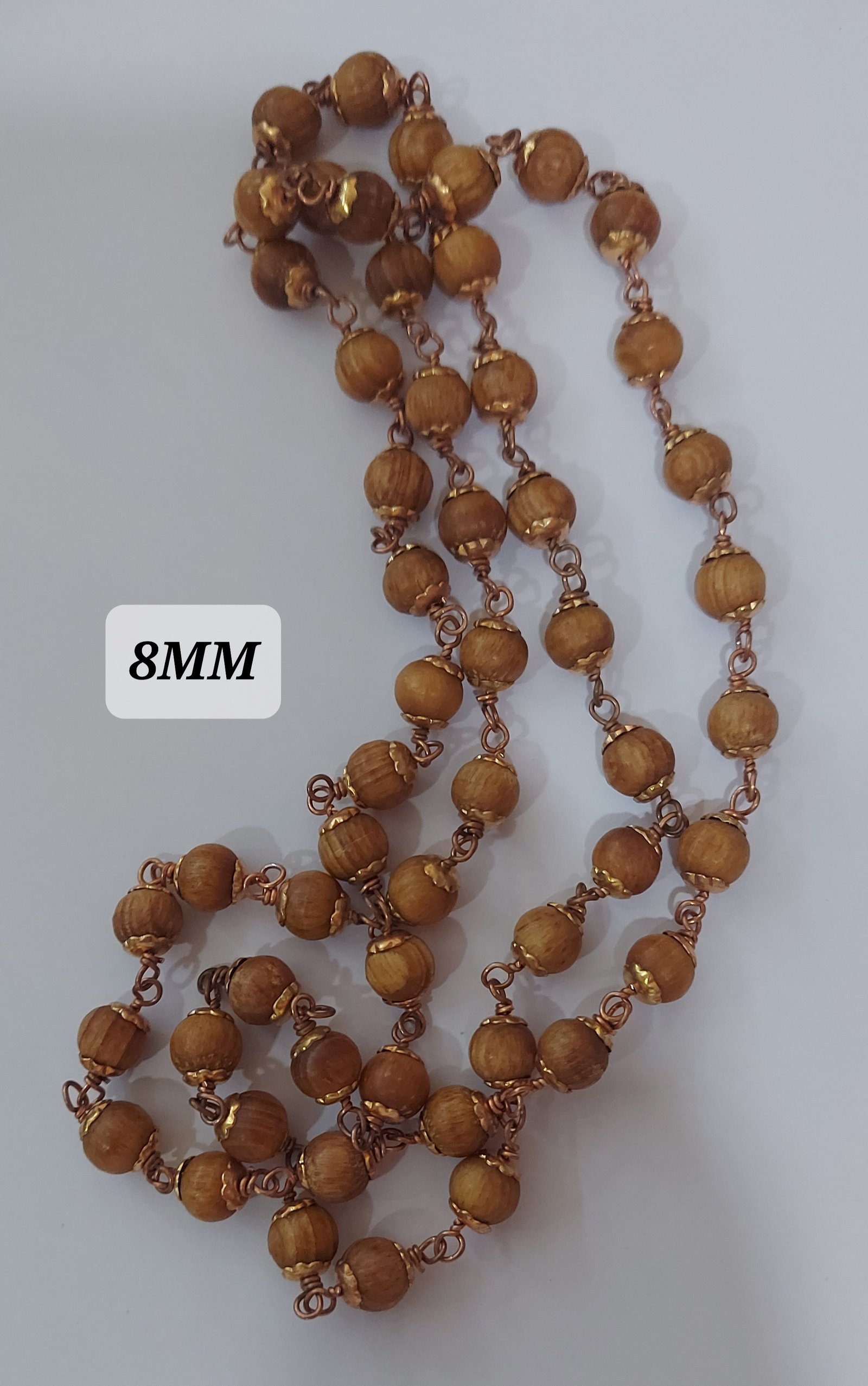 DEVATHARU COPPER CUP MALAI 8MM 54 BEADS