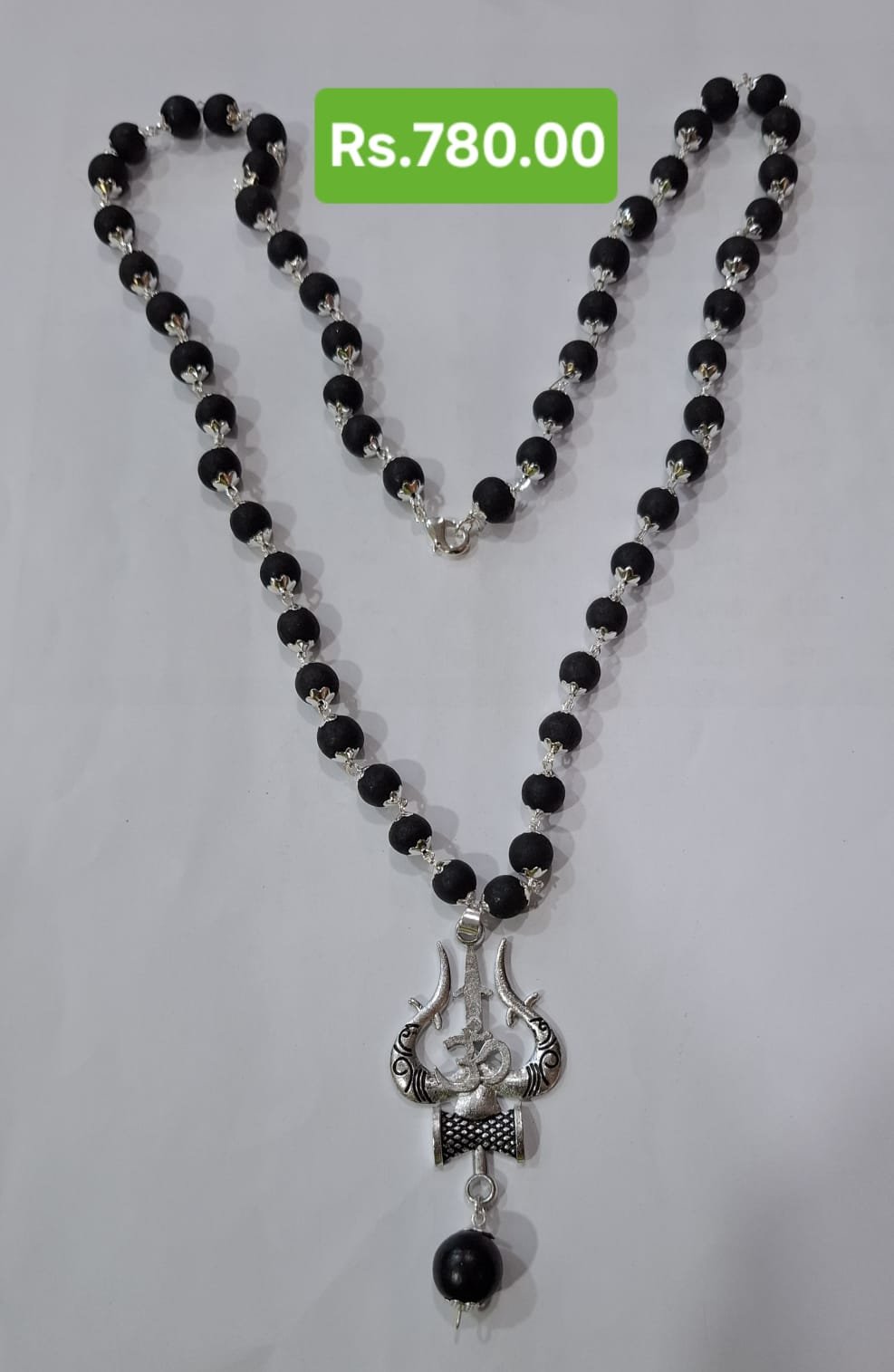 KARUNGALI SILVER PLATED MALAI WITH MURUGAN DOLOR