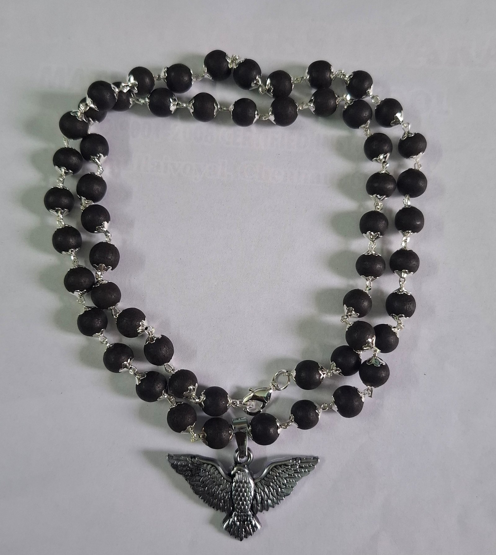 KARUNGALI SILVER CAP MALAI WITH EAGLE BIG  DOLOR