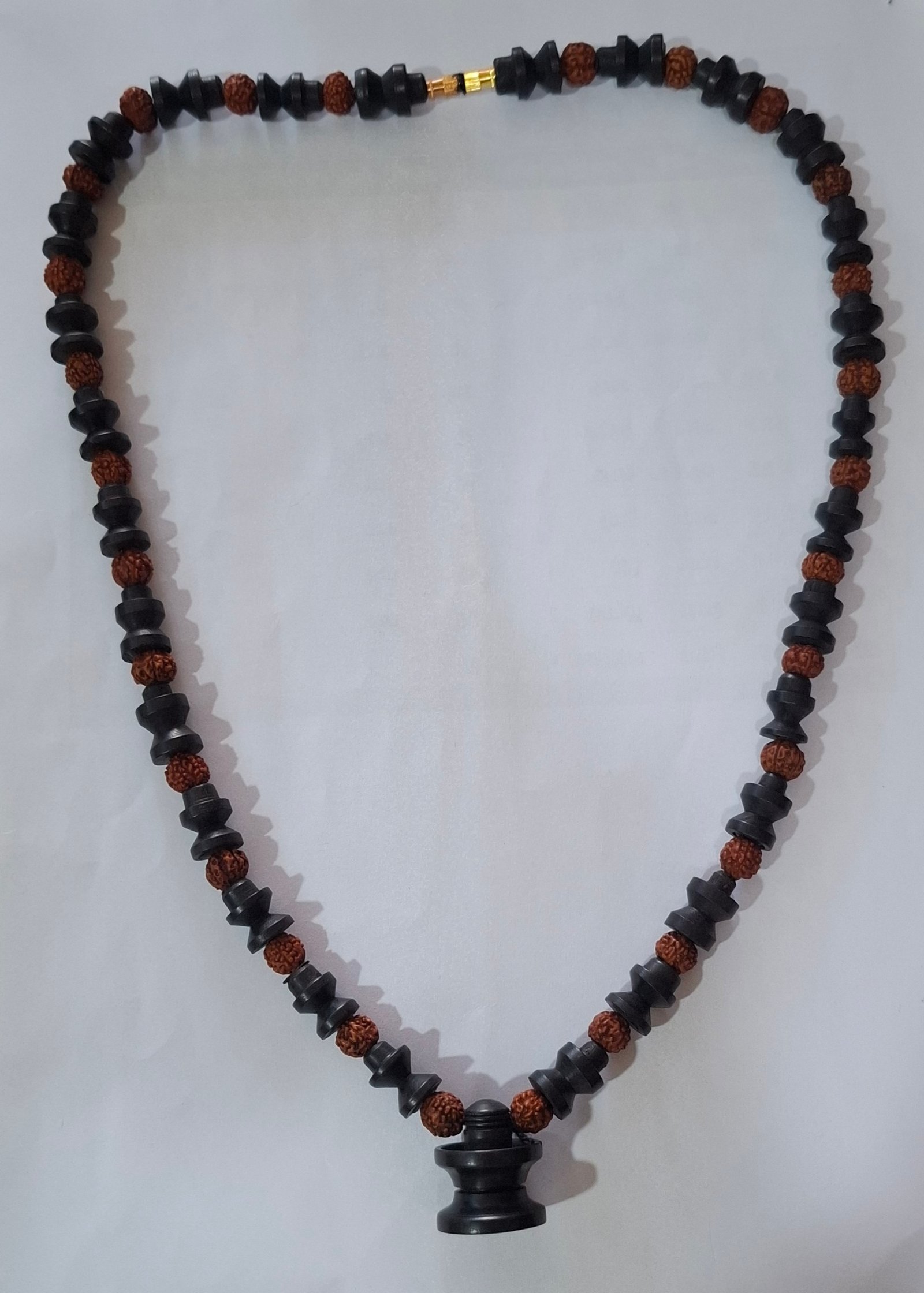 KARUNGALI SIVALINGA RUDRAKASHA MALAI WITH SIVALINAM DOLOR