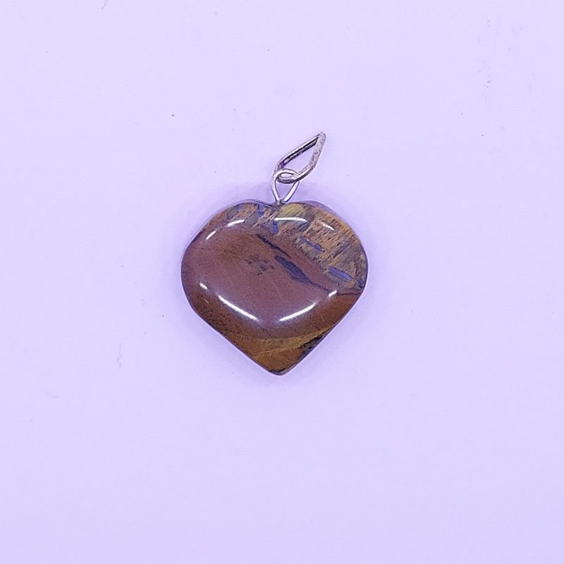 TIGER EYE LOCKET HEARTEN SHAPE