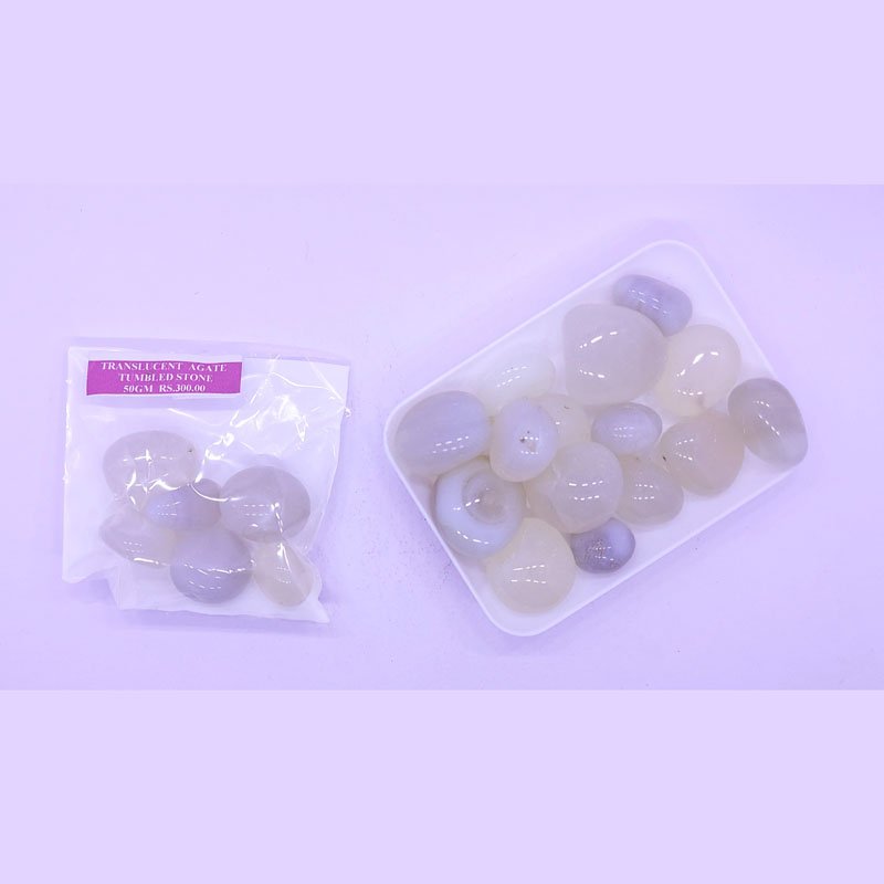 TRANSLUCENT AGATE TUMBLES 50GM