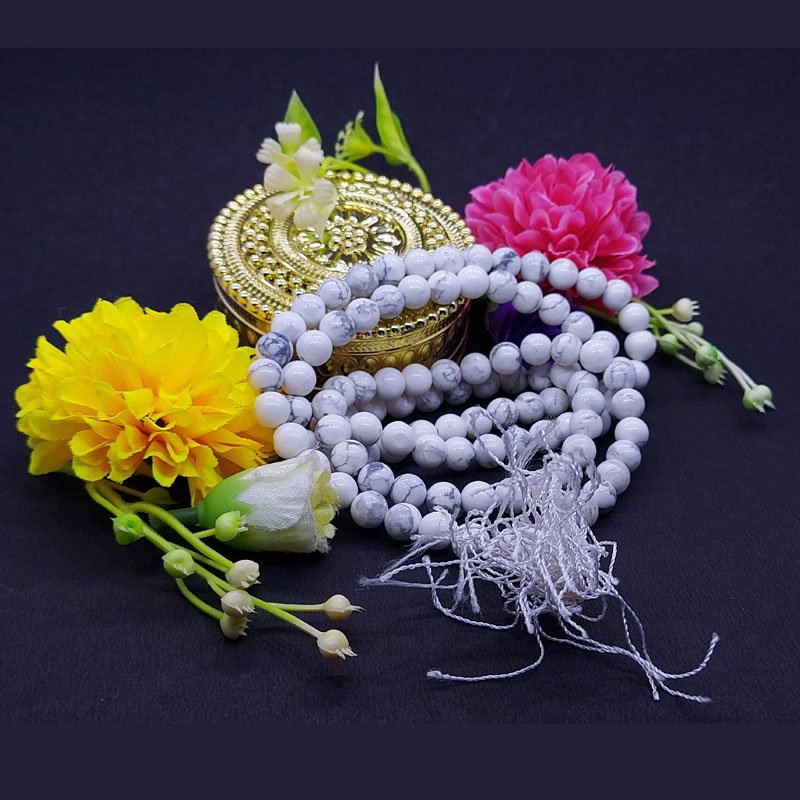 HAWLITE MALAI 8MM 108 BEADS