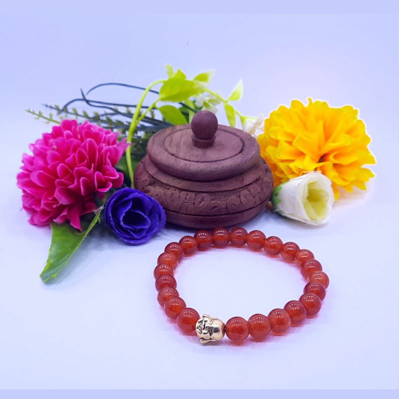 NATURAL QUARTS RED 10MM BRACELET