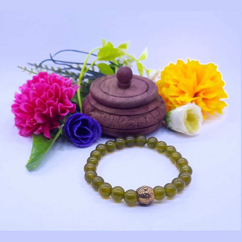 NATURAL QUARTS MULTI COLOR 8MM BRACELET