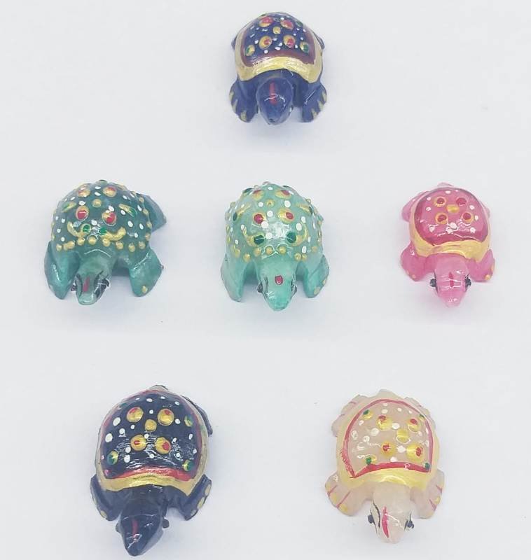 Mixed Aventurine Tortoise for business or money luck 1" Size