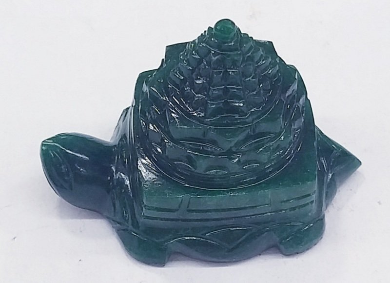 JADE SHREE YANTRA ON TORTOISE 109 GM