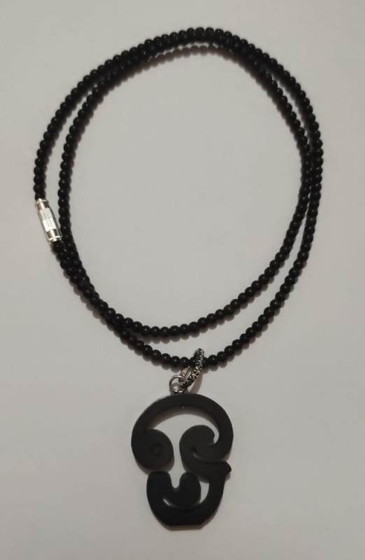 KARUNGALI 3MM MALAI WITH OM DOLLAR